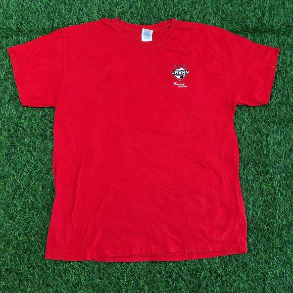 Gildan Other - Men’s Red ‘Urban Soccer’ Graphic Number Tee